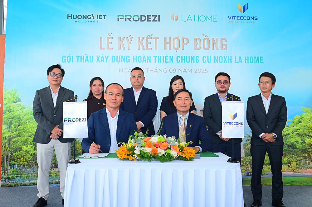 Lễ ký kết hợp đồng Gói thầu xây dựng hoàn thiện Chung cư NOXH LA Home